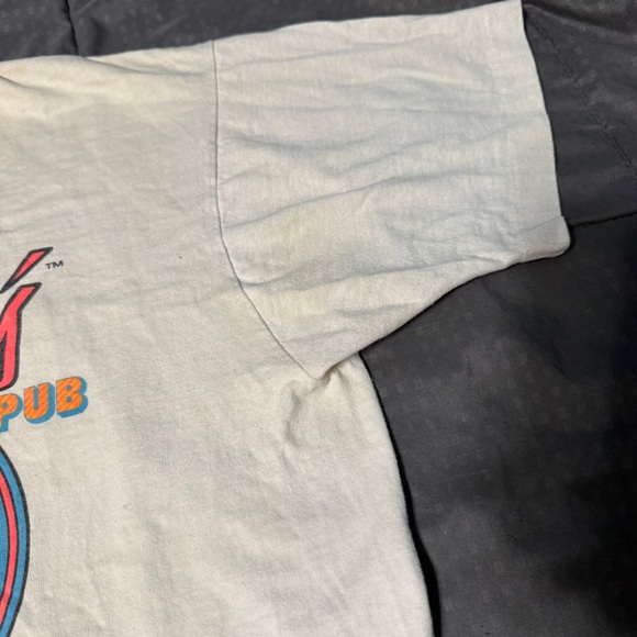 Vintage Get Stiff At Big Dick’s Pub T Shirt Men’s XL 1989 FAIR STAIN DISCOLORED - Picture 9 of 15